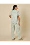 Women Green Printed Pyjama Set (2 Piece) - 5