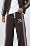 Men's 23 Stripe Detailed Doubleface Tracksuit Set Brown - 5