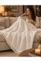 100% Cotton 4 Layer Muslin Tv Blanket 100X200 Cm, Single Blanket, Sofa Throw - 4