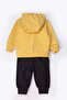 Two-Stranded Hooded Cardigan 3-Piece Set (Crazy Car) Mustard - 3