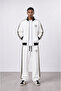 Men's Far from Basic Stripe Detailed Doubleface Tracksuit Set Ecru