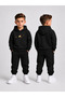 Boy's Hooded Sweatshirt and Rubber-Cuffed Sweatpants Set – Winter Top and Bottom Set