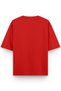 Dumbbell Girl Pre-Printed Oversize T-Shirt Red - 2