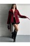 Vow Women's Stand Collar Belted Short Lined Cashmere Coat - 3