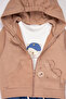 Two-Strap Hooded Cardigan 3-Piece Set (Star of Winter) Brown - 3