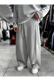 Light Gray Loose Fit Belted Knitted Tracksuit Hm