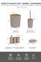 Sapphire Mink Bamboo Striped Bathroom Set 6 Pieces Plastic - 8