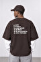 Men's Double Sleeve Oversize Sweatshirt Brown