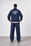 Men's Champs Stripe Detailed Doubleface Tracksuit Set Navy Blue - 3