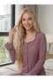 Women's Long Sleeve Patterned Bow Detailed Camisole Fabric Pajama Set - 3