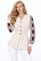 Women's Knitwear Cardigan with Patterned Sleeves and Button Details for Winter - 4