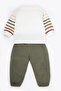 Pique Sweat 2-Piece Set (Little Cubs) Khaki - 3