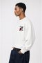 Men's Members Only Printed Oversize Sweatshirt Ecru - 4