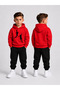 Boy's Hooded Sweatshirt and Rubber-Cuffed Sweatpants Set – Winter Top and Bottom Set