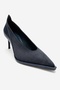 Meadow Navy Blue Suede Leather Women's Heeled Shoes - 6