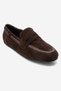 Francis Brown Suede Genuine Leather Women's Loafer Shoes with Knitted Detail - 6