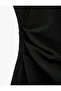 Drapeli High Neck Sleeveless Jacquard Long Dress - 3