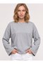 Women's 100% Cotton Crew Neck Long Sleeve T-Shirt Grimelange - 2