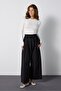 Women's Black Premium Elasticated Loose-Fit Poplin Trousers 32012 - 7
