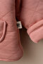Children's Embroidered Double Layer Lined Fiber-Filled Quilted Jacket Buttoned Cardigan Coat - 4