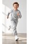 6,7,8,9,10,11 Years Old Children's Gray Jogger Standard Fit School Sweatpants 3 Thread Count (Without Thread) - 2