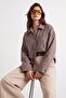 Button detailed hooded checkered jacket - 2