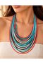 Mare Multi-Colored Long and Multi-Layered Cord Necklace - 3