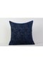 Navy Blue Geometric Patterned Textured Modern Decorative Throw Pillow Cover - 2
