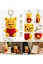 Handmade Knitted Velvet Teddy Bear Keychain – Yellow Red Bag Accessory