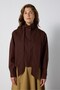 Women's Brown Premium Wide-Cut Poplin Shirt with Scarf 32008 - 6