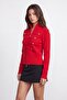 High Collar Button Detailed Jacket - 3
