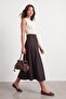 Gold buckle detailed denim skirt - 3