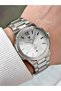 Silver Color Steel Cord Steel Case Men's Wristwatch with Calendar F2712Mr