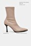 Sharon Ten Matte Stretch Pointed Toe Thin Heel Women's Boots - 2