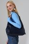 Navy Blue Women's Large Shoulder Bag Premium Faux Leather Spacious and Convenient Stylish Daily Tote Bag - 2