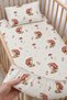 100% Cotton Mushroom Teddy Bear Patterned Baby Elastic Sheet Set - 2 Pillowcases 60X120 / 70X120 / 70X110 Mother's Side - Park Bedding