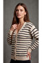 Women's Striped Knitwear Cardigan - 2