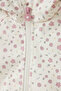 Warm Hooded Patterned Ecru Raincoat Baby Girl G9330A526Au - 2