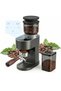 Black Electric Burr Coffee Grinder, Coffee Bean Grinder with Digital Display, Adjustable Grind Size, 300g Hopper, Portafilter Holder 51mm/58mm, Espresso Grinder for Home Kitchen and Coffee Baristas - 5