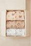 Set of 3 Nude Tone Patterned 100% Cotton Ribbed Baby Rompers - 4