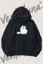Simons Cat_3 Design Pre-Printed Black Hooded Sweatshirt
