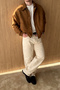 Kirba Suede Material Oversize Zippered Men's Bomber Jacket - 6