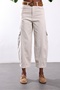 Stone Cargo Pocket Barrel Trousers 031724 - 6