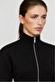 Black Mock Neck Zippered Cardigan 0657 - 4
