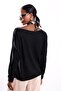Black Boat Neck Mercerized Knitwear 4307 - 6