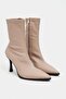 Sharon Ten Matte Stretch Pointed Toe Thin Heel Women's Boots - 4