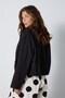 Women's Black Premium Pleated Detailed Short Lined Trench Coat 32007 - 3