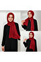 Women's Hijab Sandy Practical Ready-Made Hijab Shawl Red - 2