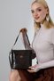 Bitter Brown Women's Shoulder and Crossbody Bag Crocodile Patterned Premium Faux Leather Stylish Daily Bucket Bag