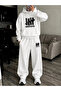 Unisex Women's and Men's Undefeated Printed Oversize Winter Sweatshirt and Baggy Sweatpants Set